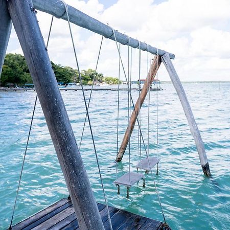 Private Bungalow @ Bacalar 7 Colors Lagoon Exterior foto