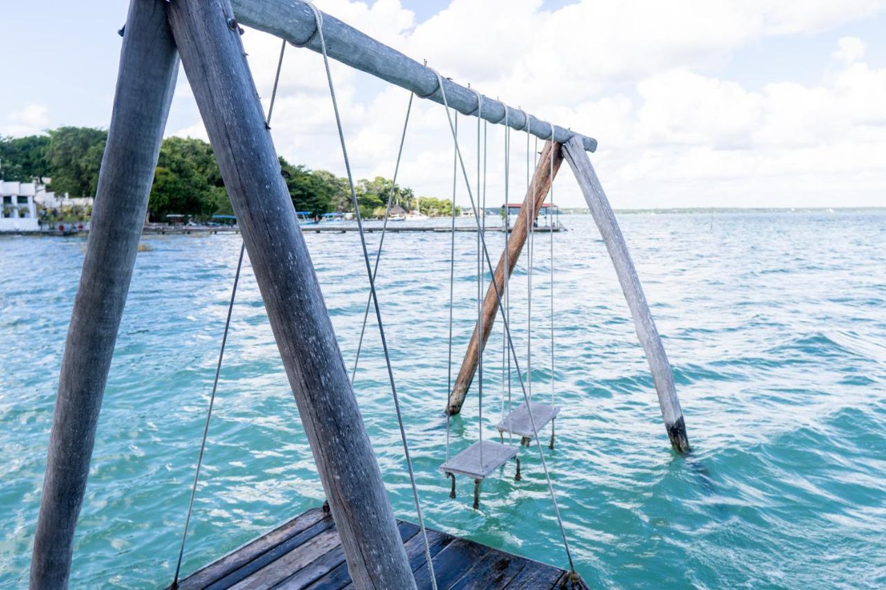 Private Bungalow @ Bacalar 7 Colors Lagoon Exterior foto