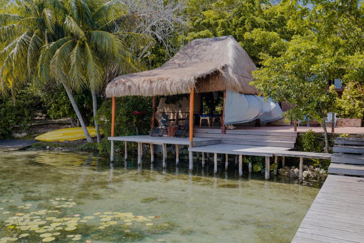 Private Bungalow @ Bacalar 7 Colors Lagoon Exterior foto