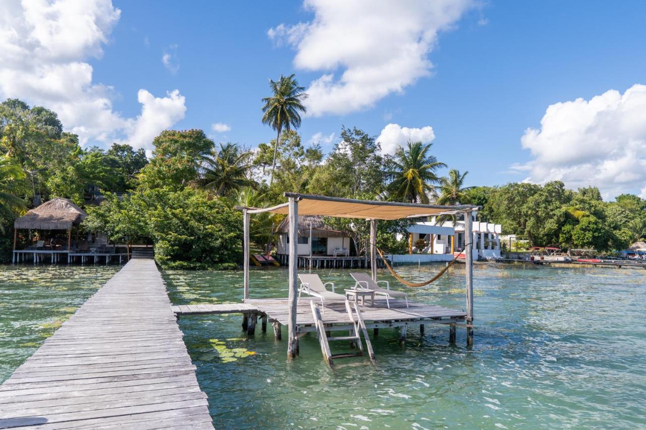 Private Bungalow @ Bacalar 7 Colors Lagoon Exterior foto