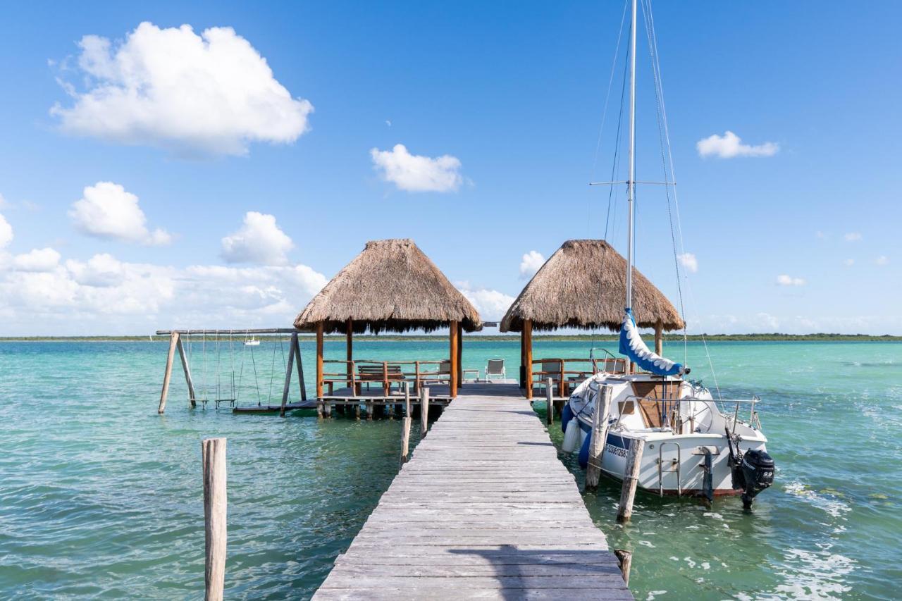 Private Bungalow @ Bacalar 7 Colors Lagoon Exterior foto