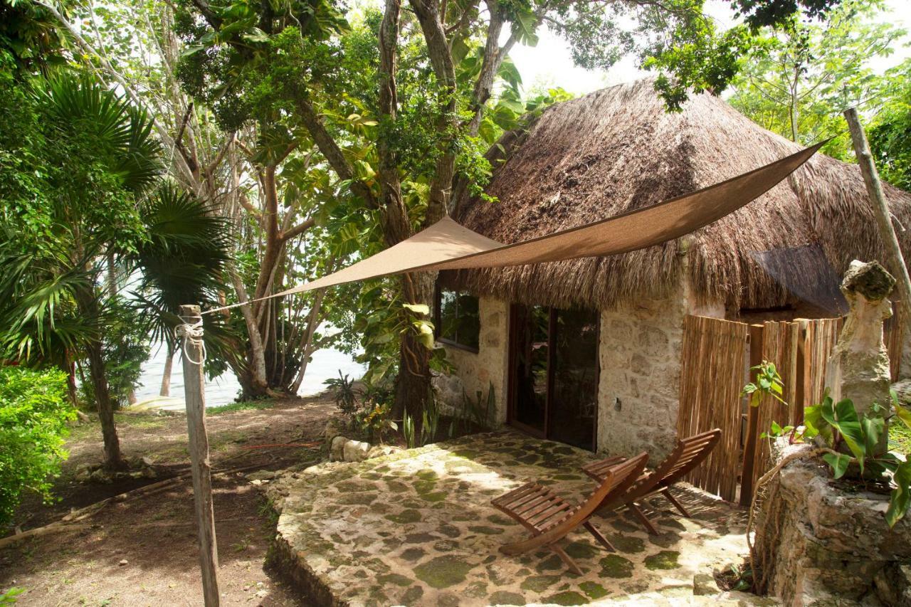 Private Bungalow @ Bacalar 7 Colors Lagoon Exterior foto